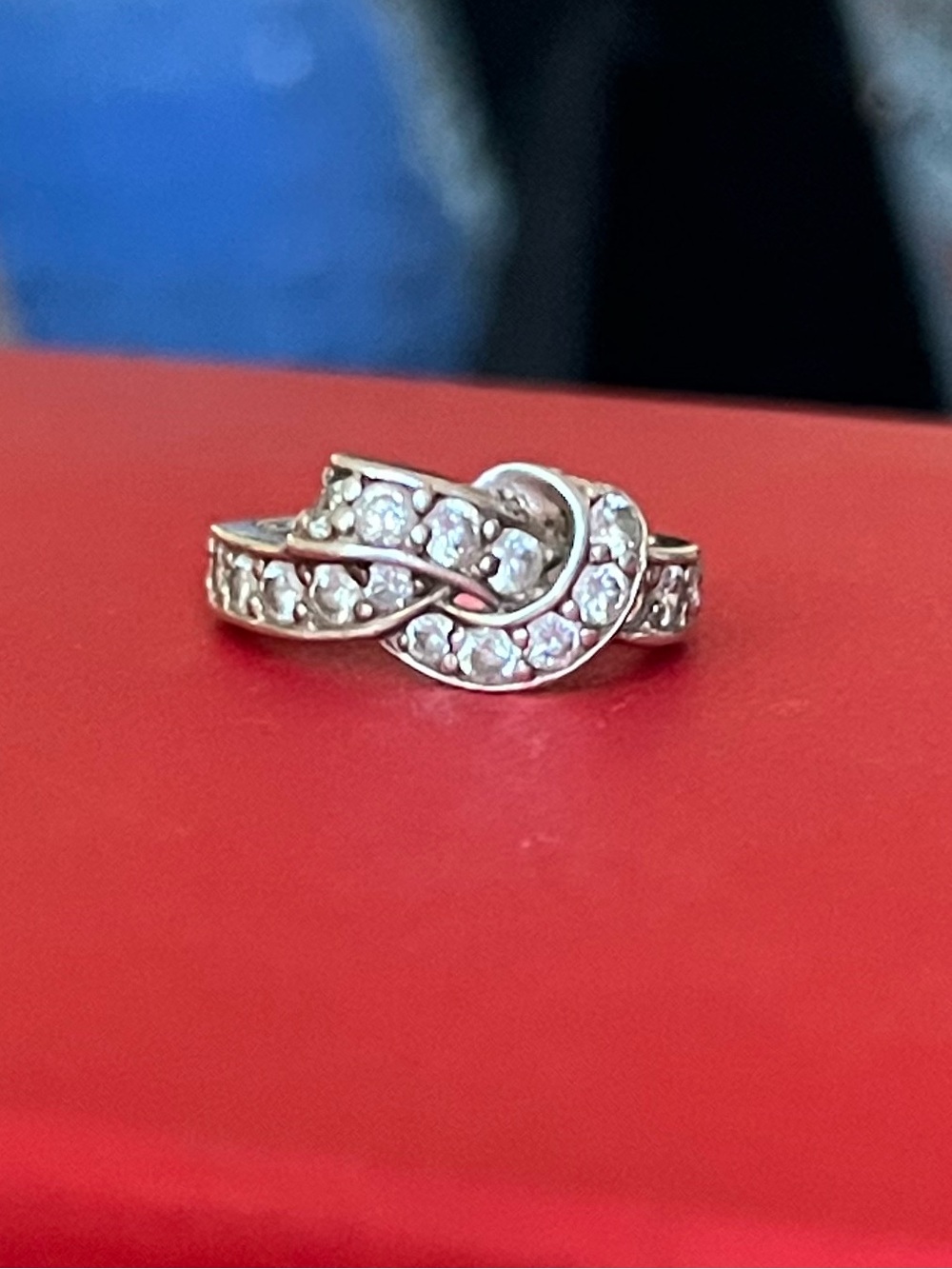 Jose Hess Forever Knot 925Silver CZs Ring